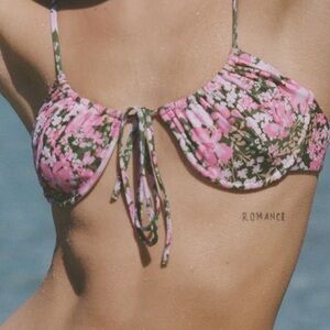 AILA BLUE | Botanical Emilia Azalea| Bikini Top
